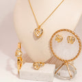 18K Gold Plated Stainless Steel Fashion Jewelry Sets Classic Style for Parties and Nigerian Weddings for Dubai Women