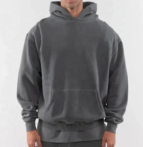 Wholesale High Quality Men's Heavy Vintage 200 300 500gsm Pullover 100% Cotton Oversized Eco-Friendly Breathable Custom Hoodies