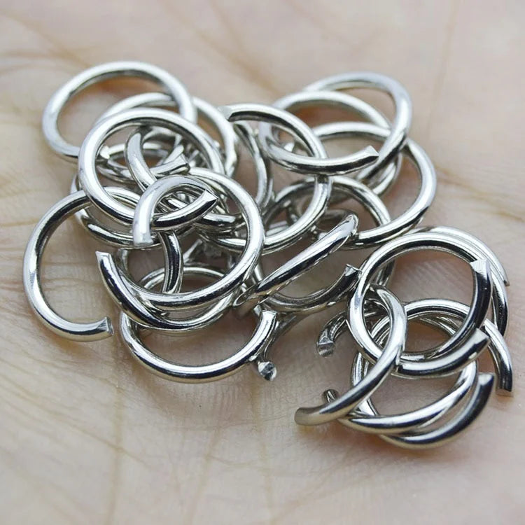Factory Wholesale Metal Open and Close Ring With Nickel Plated Diy Toy Accessories Custom Keychain Jump Ring in Bulk
