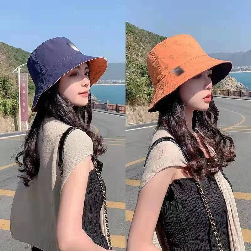 European Hair Invisible Lace Front Wig Light Brown Roots Small Cap Size Bucket Hat for Women for Fishing Travel & Daily Use