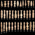 TaiLai Solid Wood Carved Post Bed Handrail Classic Roman Columns  Post Head Furniture Legs for Cabinet Table Legs Sofa Feet