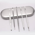 Stainless Steel Case Face Pore Cleaner Blackhead Remover Pimple Popper Acne Comedone Zit Extractor Tool Kit with Custom Logo OEM