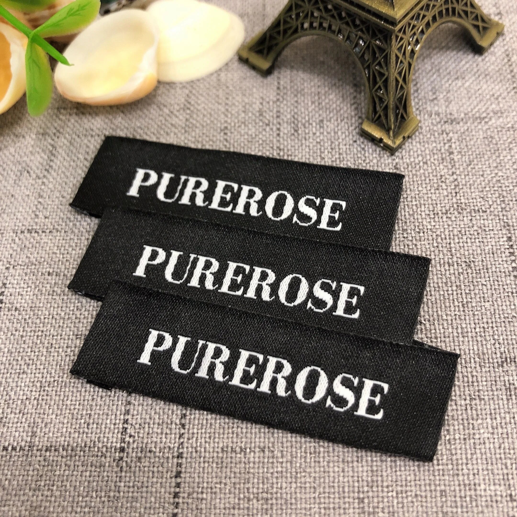 Quality Luxury Private Clothes Label Satin Silk Damask Cotton Fabric Neck Woven Labels T Shirt Tags With Logo for Men Clothing