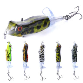 Wholesale PE021 9.5cm 11g Artificial Hard Plastic Baits Topwater Floating Frog Body Pencil Fishing Lures