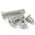 M3~M10 304 Stainless Steel Hexagon Socket Screw Locking Splint Screw Nut Combination Album Butt Account Book Nail Edge Chamfer