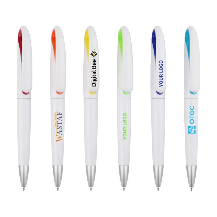 Colorful Custom Square Ballpoint Pen Novelty Promotional Pen with Feather Material Imprinted Logo for Hotel Gifts