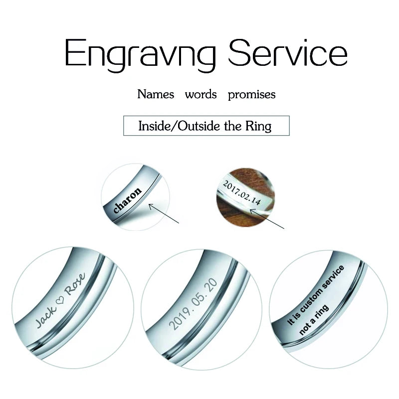 Engraving Fee for Ring Custom Laser Engraving Services Extra Cost for Record Ring Don't Include the Ring