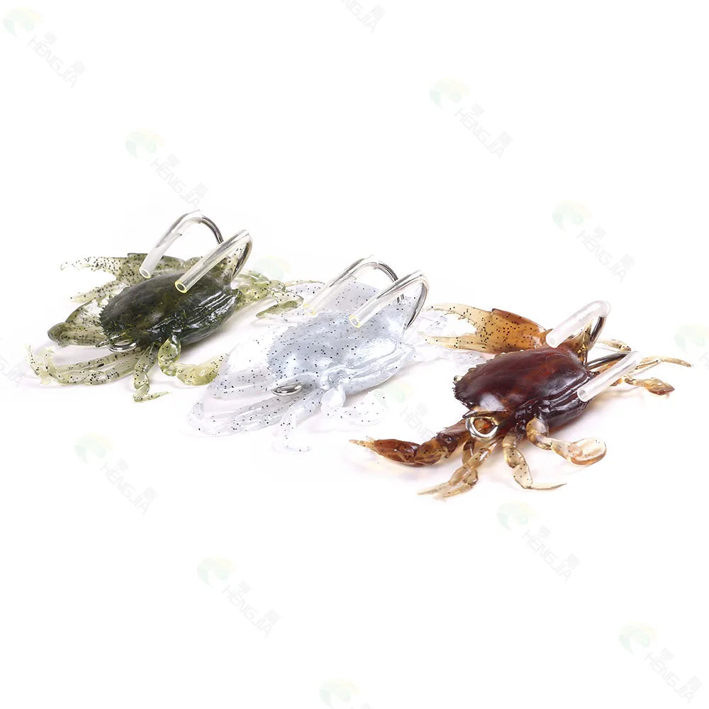 8cm 19g in Stock Artificial Bait Soft Plastic Fishing Lure Crab Lure