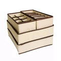 Foldable Non-Woven Rectangle Storage Box Closet Organizer for Underwear Bras Panties Socks Ties-Wardrobe Divider Bin Box