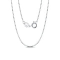 SC24 Fashion Women Men Jewelry 925 Sterling Silver 1.2mm Ball Bead Chain Necklace