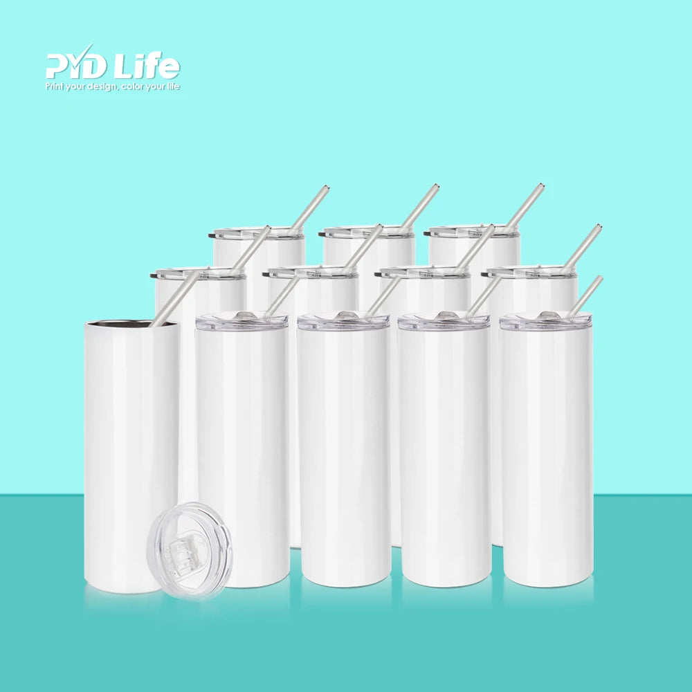 For Free Shipping DDP USA 20oz 304 Stainless Steel Straight Vacuum Insulated Sublimation Blank Tumbler Cups Bulk for