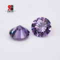 Baifu 8.0mm Round Brilliant Light Amethyst Cubic Zirconia Loose Gemstone 4A 5A CZ Stone