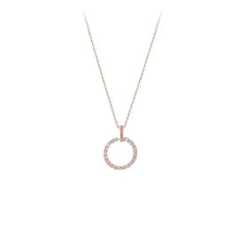 2023 New Full Diamond Ring Necklace Ladies Fashion Zircon Circle Geometric Collarbone Chain Collar Manufacturers Wholesale