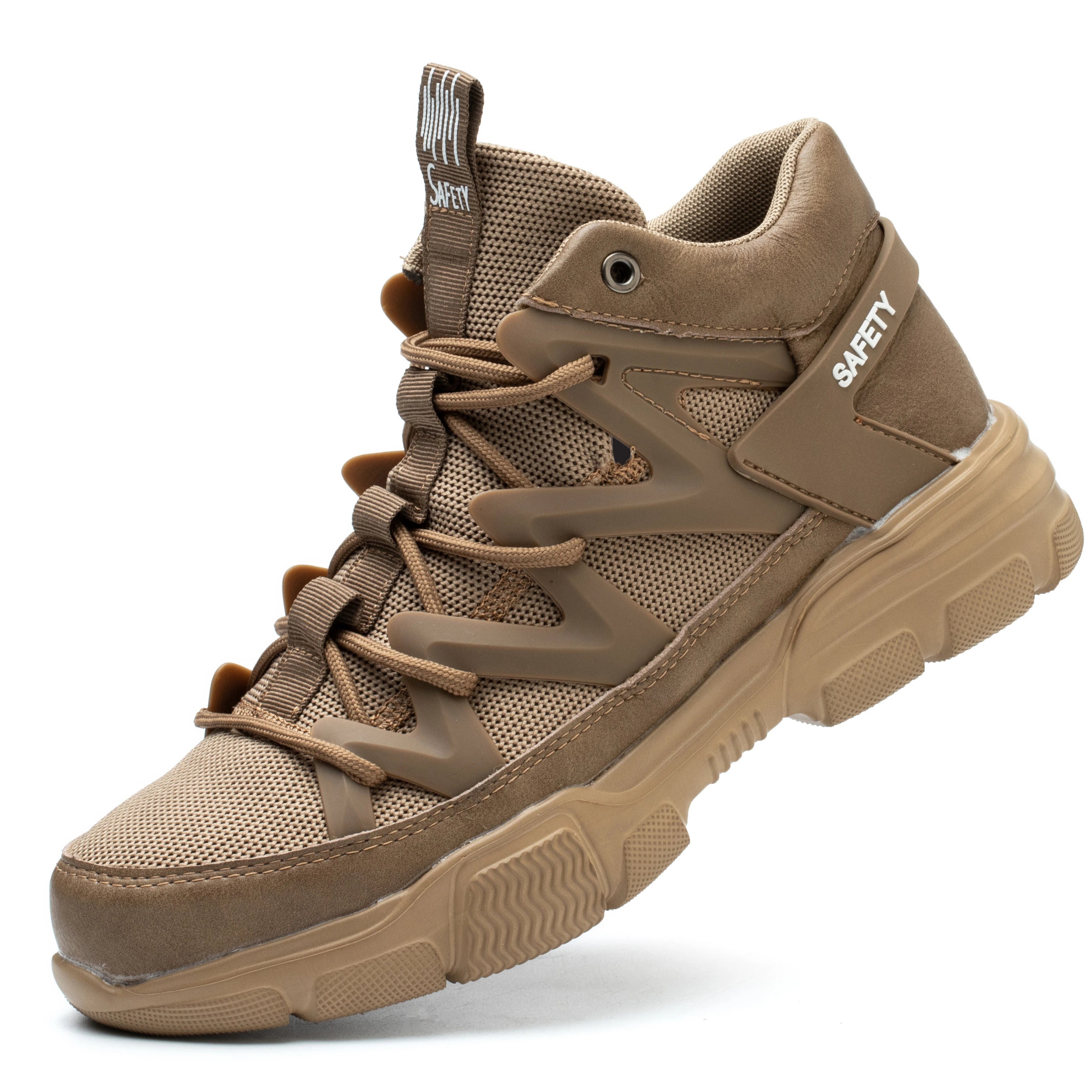 Diansen Industrial Mesh Upper Anti-Puncture Breathable Men Steel Toe Safety Work Boots for Summer Winter Autumn