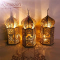 Ruiyi HJC012-2 Muslim Eid Mubarak Ramadan Kareem LED Light Hanging Lantern with Customizable Design for Ramadan Party