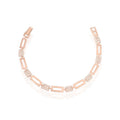 New Dainty 18k Real Gold Fine Chain Cubic Zirconia Charm Paper Clip Chain bar Bracelet Paper Clip  Geometric Design Bracelet