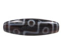 Natural Agate Nigh-Eyed Dzi Beads Bulk 38x12mm Oval Stone Beads for Jewelry Making
