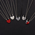 Lovers Heart Pendant Couple Strong Magnetic Distance Heart Charm Necklaces for Women Men Wedding Gifts