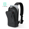 HEROIC KNIGHT Customized Logo with USB Port Fashion Men's Shoulder Bag Square Crossbody Bag Slung Business Sling Bag