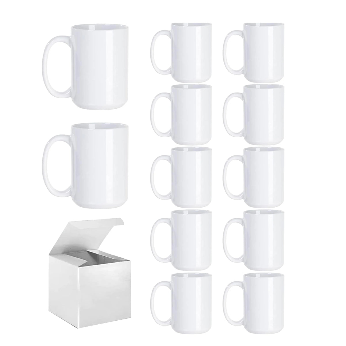 Wholesale Blank 15 oz Sublimation Mugs 15 oz Blank Sublimation Beer Mug Ceramic Coffee Cup 11oz Printed Custom Mug With logo
