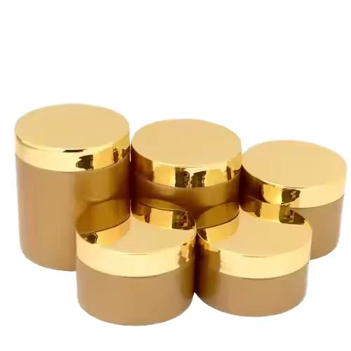 Cosmetic Packaging 100ml 120ml 150ml 200ml 250ml Pink Gold Black White Purple PET Plastic Cream Jar with pink Purple Cap