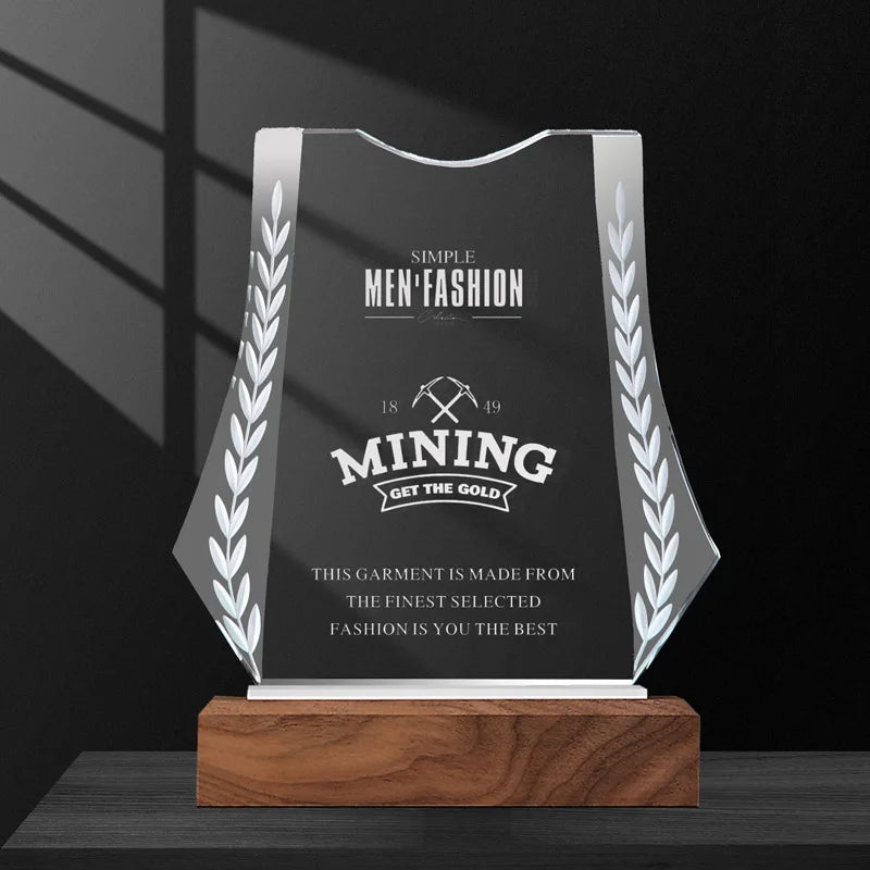 China Sports Manufacturer's Customized Blank Sublimation Crystal Shields Special Shape Other Crystal Crafts Awards and Trophies MegaBDM