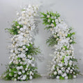 Y-G020 2025 New Style Handmade Flower Arch Artificial Greenery Horn Floral Green Arch Flowers Backdrop Wedding Decoration