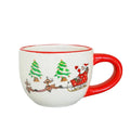 Creative Christmas Tree Santa Claus Design 200ml Ceramic Water Milk Coffee Mug Pottery Drinking Cup for Holidays Kids Present