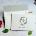 Booklet Design Uncoated Paper Wedding Invitation Invitations Template Invite with Elegant Foil Embossing Initial