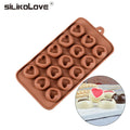 Food Grade 15 Cavities 3d Heart Silicone Chocolate Mold