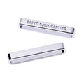 Zinc Alloy Engraving Name Belt Tail Clips Handbag Hardware Adjustable Webbing Strap Ends for Purse Making
