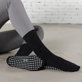 Wholesale Plain Grippy Yoga Socks Women Anti Slip Dance Crew Socks With Grip for Pilates