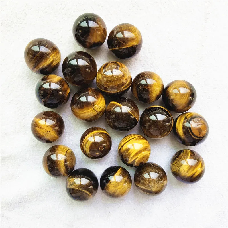 Wholesale Natural Yellow tiger Eye Small Sphere Balls Healing Crystal Balls for Decoration