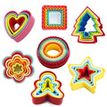 1 Set Heart Cookies Cutter Molds Plastic Cake Mould Biscuit Plunger Forms for Cookies Cake Decorating DIY Kitchen Baking Tool