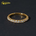 Pass Diamond Tester Gold Plated Half Eternity 2.2mm Wedding Silver Engagement Moissanite Rings for Women