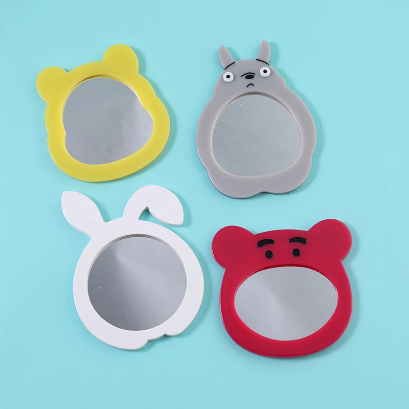 Midairy 4mm Thickness New Arrival Colorful Rabbit Cartoon Pocket Portable Make up Acetate Mirror Touch-up 4306