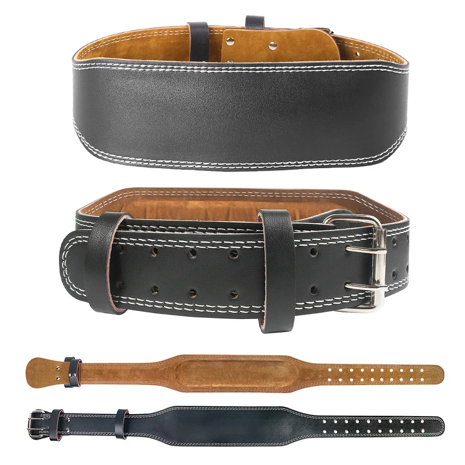 Customized Fitness Belt for Squatting Hard Pull Powerlifting Fitness Safety Leather Weight Lifting Belts