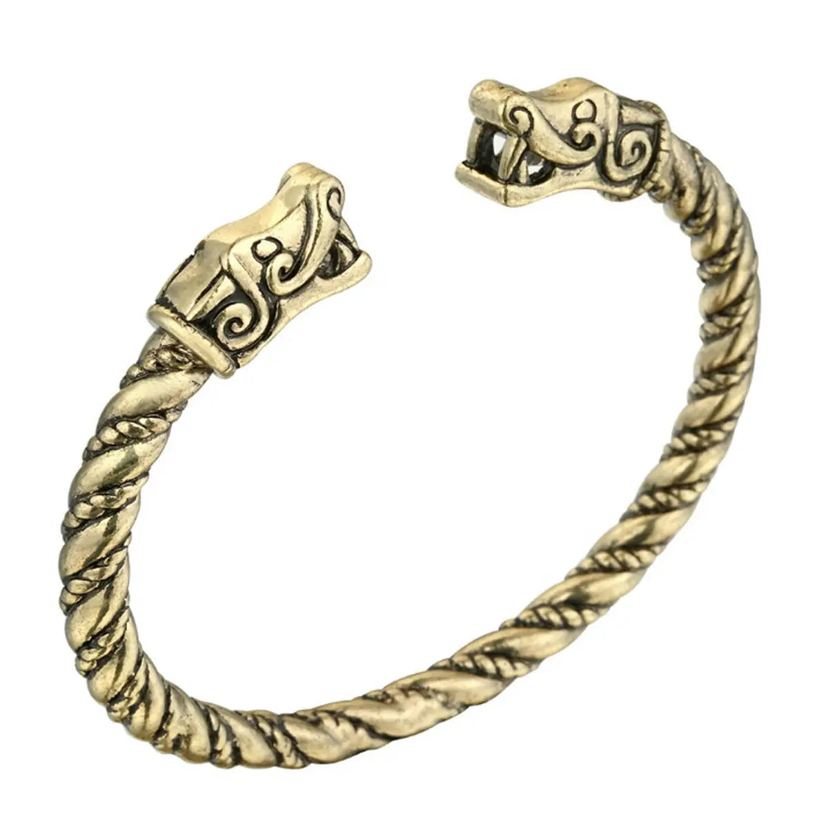 Manner Viking Dragon Wolf Kopf Punk Armband Norse Mythology Tier Armreif Schmuck