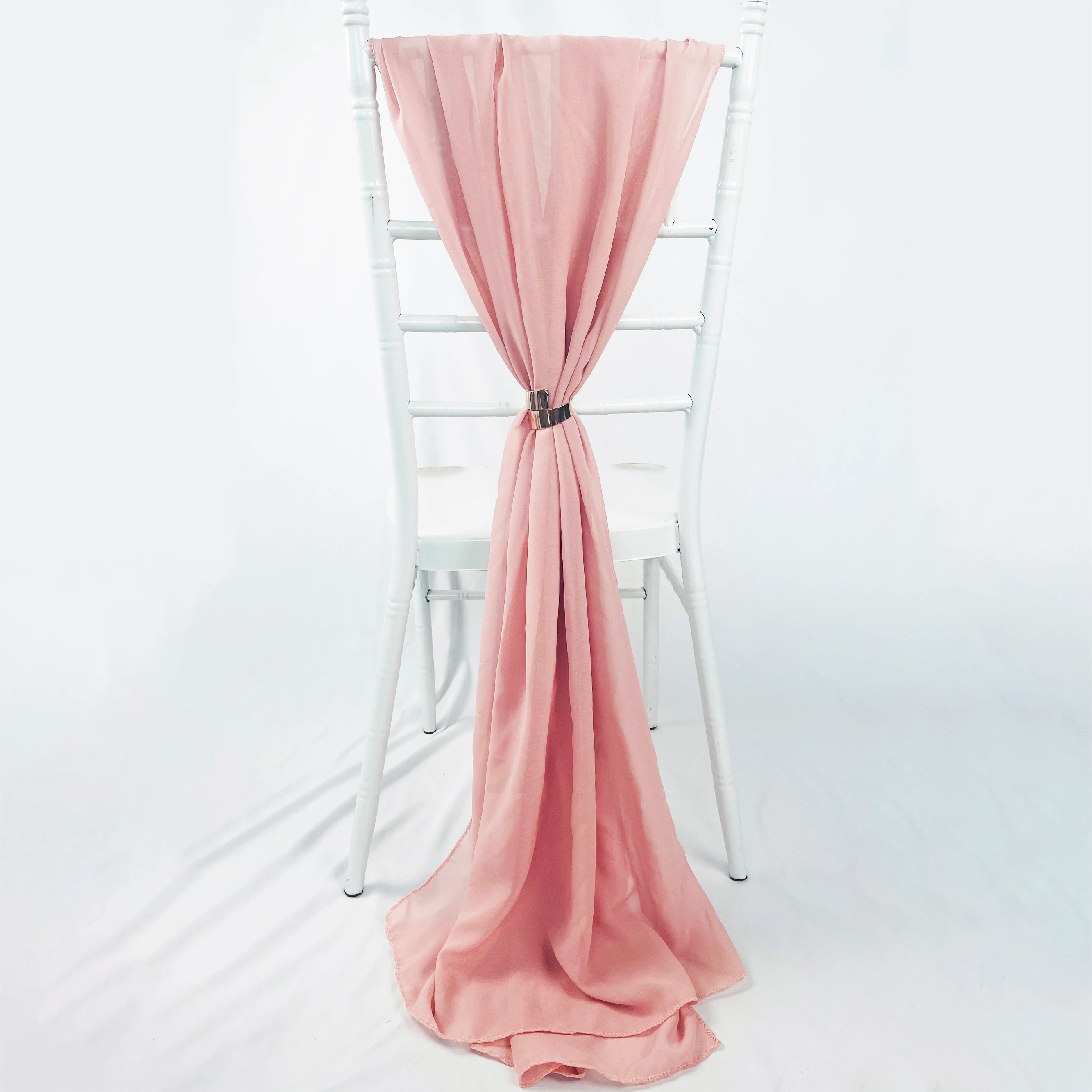 Wholesale Custom Color Chiffon Ruffle Wedding Chair Sash for Hotel Banquet Chair Back Decoration Factory Price Fancy Romantic