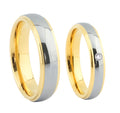18k Gold Plated Fashion Jewelry Wedding Tungsten Rings for Men and Women Anel Anillos Bague Wolframringe Prsten Ringar Ringen