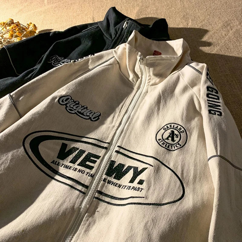 2022 Spring New Baseball Uniform Loose Street Harajuku Oversize Jacket Men and Women Couples Reflective Jacket Ladies Tops