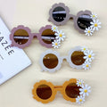 DOISYER 2022 Fashion Custom Designer Cute Children's Colorful Round Little Girls and Boys Sun Flower Kids Sunglasses
