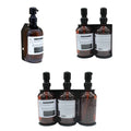 Matte Black 16 Oz Glass Soap Dispenser with Stainless-Steel Pump Empty Refillable Dish Liquid for Kitchen Sink Bath