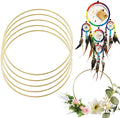 Tailai Wooden Round Circle Bamboo Floral Macrame Wood Hoop Ring for DIY Dream Catcher Wedding Wreath Decor Wall Hanging