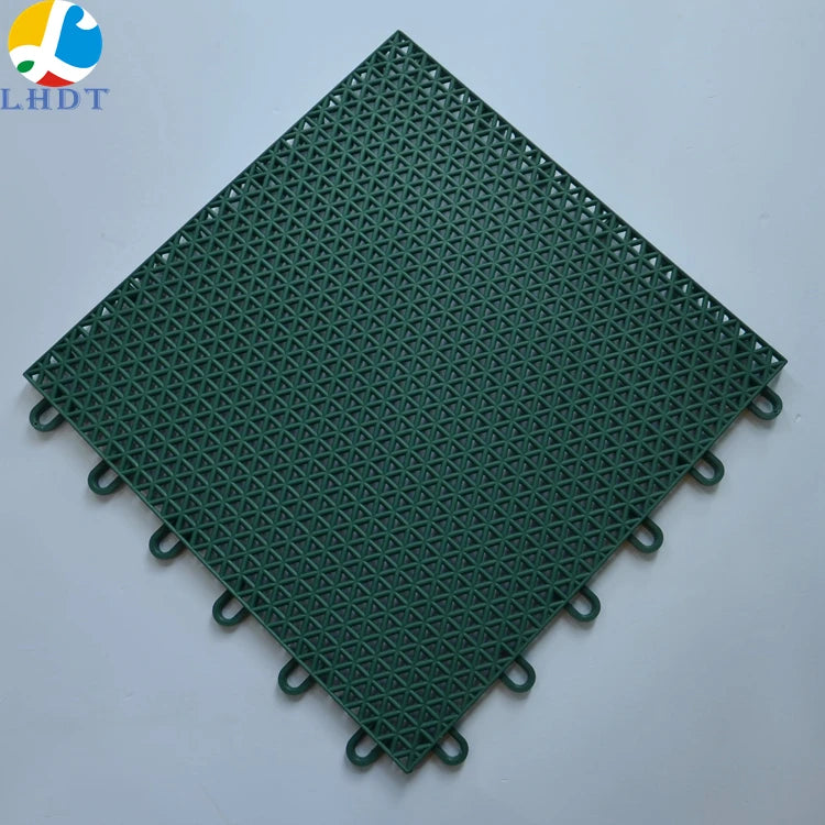 Plastic PP Modular Flooring for Outdoor Sports Fields Easy Install Interlocking Sports Flooring