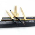 Gold Triangle Double Sided Eye Brow Pencil With Brush OEM WholesaleFine Eyebrow Pencil Private Label Custom Logo Eye Brow Pencil