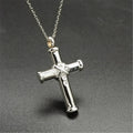 Fashion Hip Hop Necklace Wholesale Tennis Chain Pendant Unique Crystal Cross Urn Necklace for Men