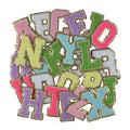 Wholesale Eco-Friendly 8cm Height Iron-On Glitter Sequins Chenille Alphabet Applique Letter Patches PVC for Clothing Hats