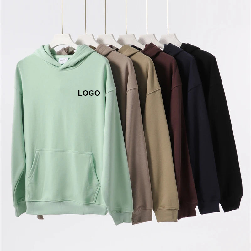 Custom Logo Wholesale 380GSM Heavy Cotton Drop Shoulder Hoodie Unisex High Quality Pullover Hoodie Fall Winter Casual Hoodies
