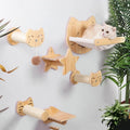Wood Activity Shelf Pet Furniture Cat Climbing Frame Steps Wall Mounted Cat Shelves Wooden